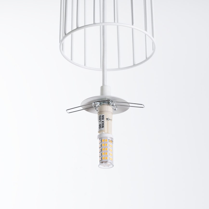Suspension filaire BRINA 3xG9/8W/230V blanc