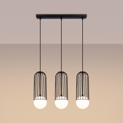 Hanglamp aan een koord BRINA 3xG9/8W/230V zwart