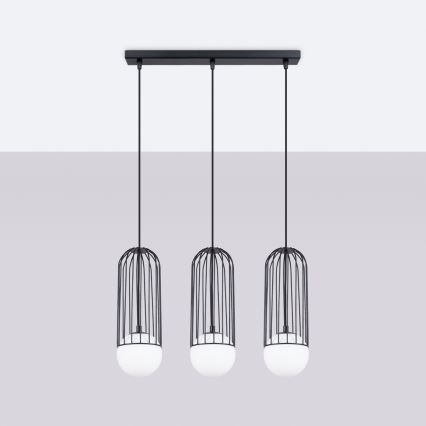 Hanglamp aan een koord BRINA 3xG9/8W/230V zwart