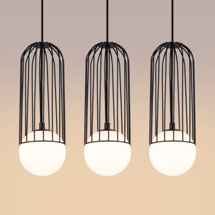 Hanglamp aan een koord BRINA 3xG9/8W/230V zwart