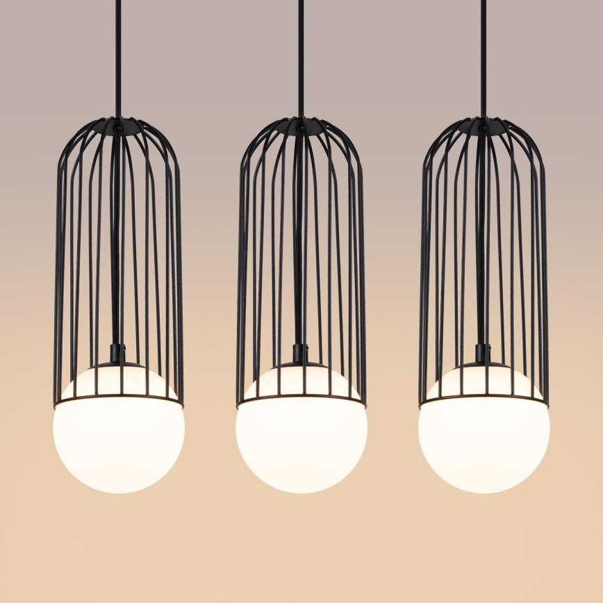 Hanglamp aan een koord BRINA 3xG9/8W/230V zwart