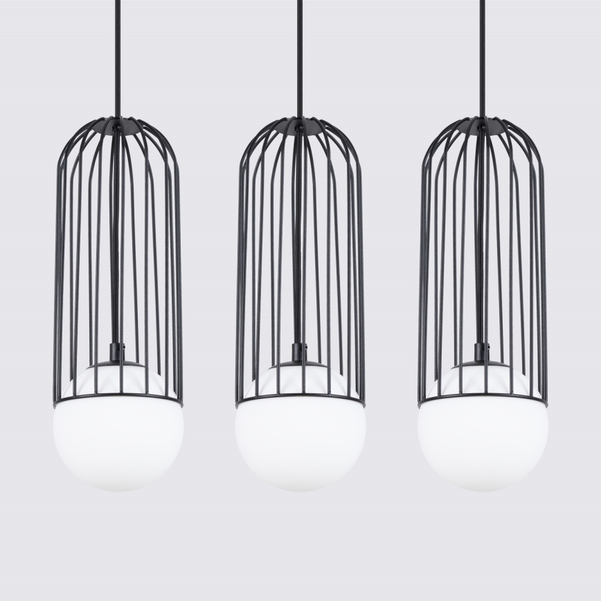 Hanglamp aan een koord BRINA 3xG9/8W/230V zwart