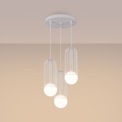 Hanglamp aan een koord BRINA 3xG9/8W/230V wit