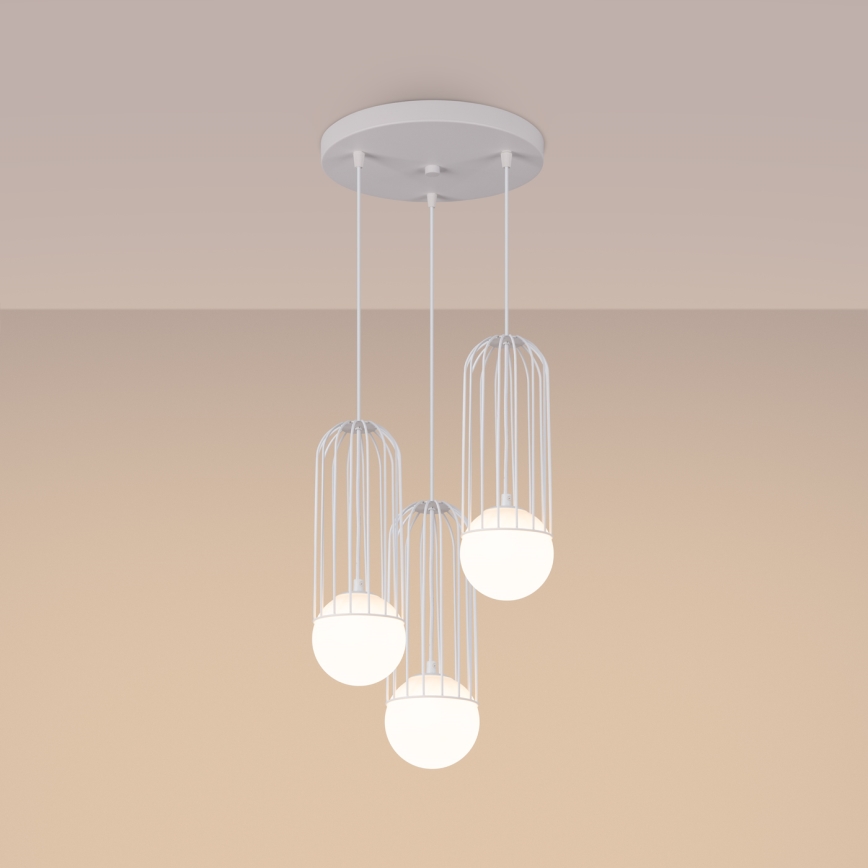 Hanglamp aan een koord BRINA 3xG9/8W/230V wit