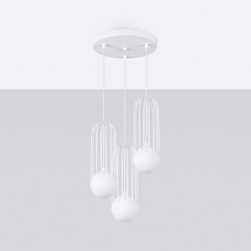 Hanglamp aan een koord BRINA 3xG9/8W/230V wit