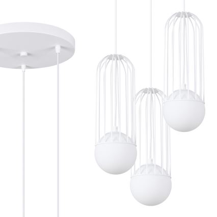 Hanglamp aan een koord BRINA 3xG9/8W/230V wit