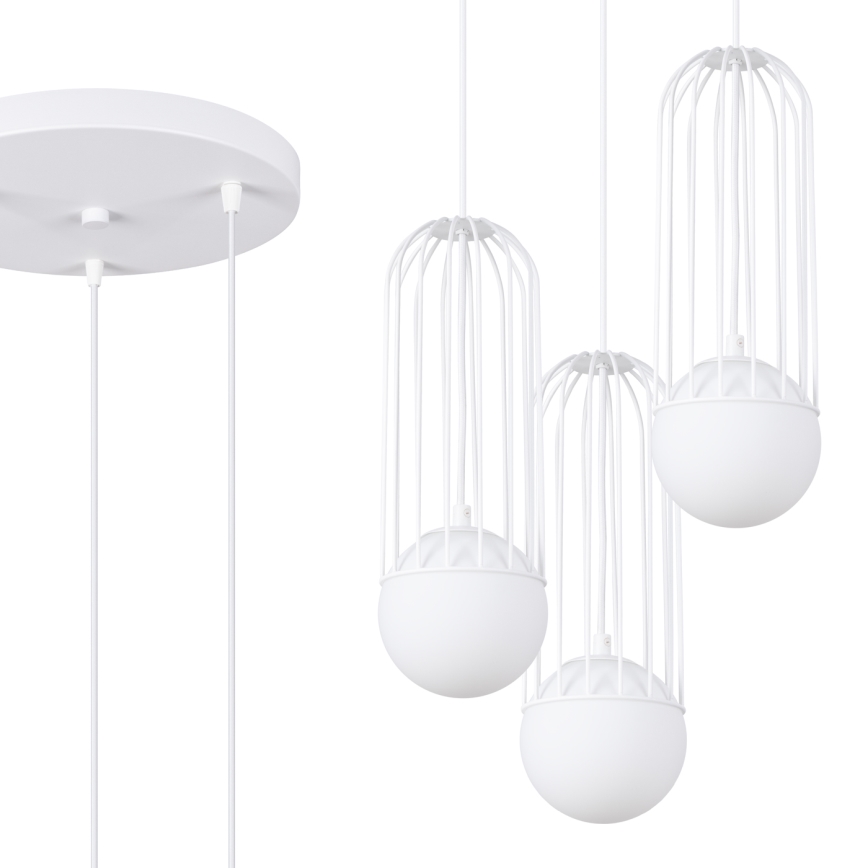 Hanglamp aan een koord BRINA 3xG9/8W/230V wit