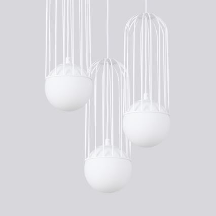 Hanglamp aan een koord BRINA 3xG9/8W/230V wit