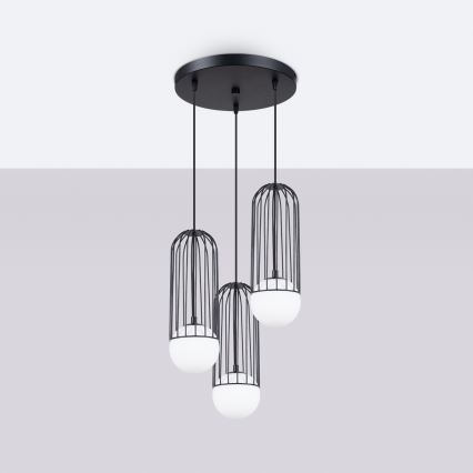 Hanglamp aan een koord BRINA 3xG9/8W/230V zwart