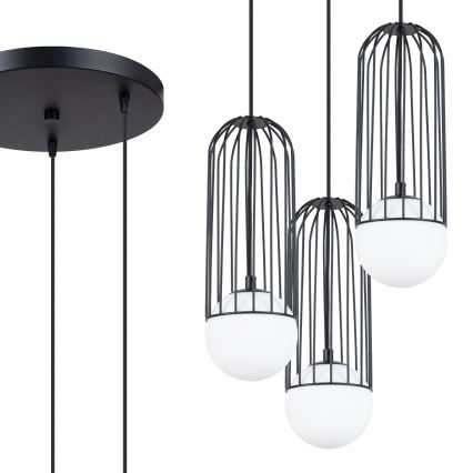 Hanglamp aan een koord BRINA 3xG9/8W/230V zwart