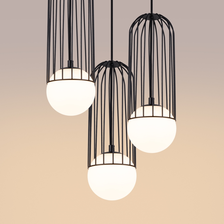 Hanglamp aan een koord BRINA 3xG9/8W/230V zwart