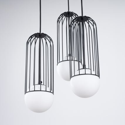 Hanglamp aan een koord BRINA 3xG9/8W/230V zwart