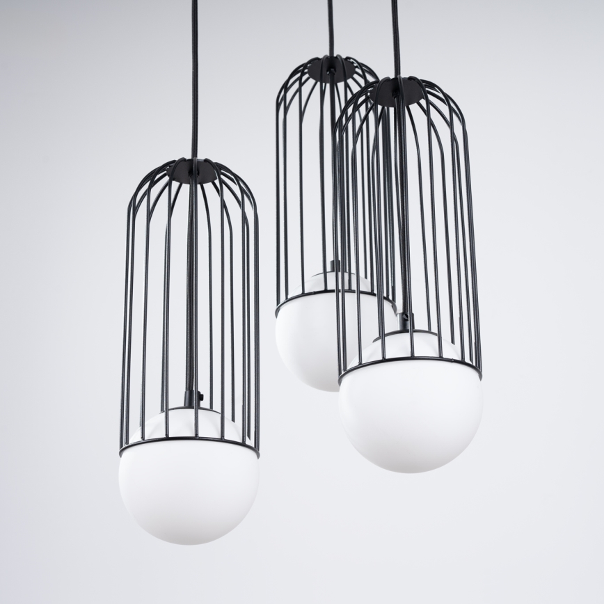 Hanglamp aan een koord BRINA 3xG9/8W/230V zwart