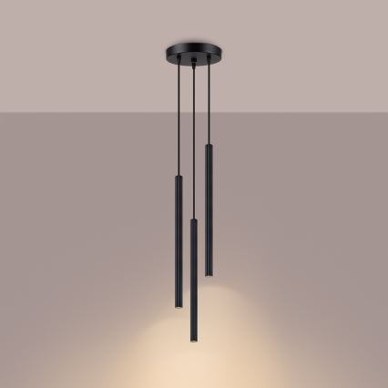 Hanglamp aan een koord ARCHE 3xG9/8W/230V zwart