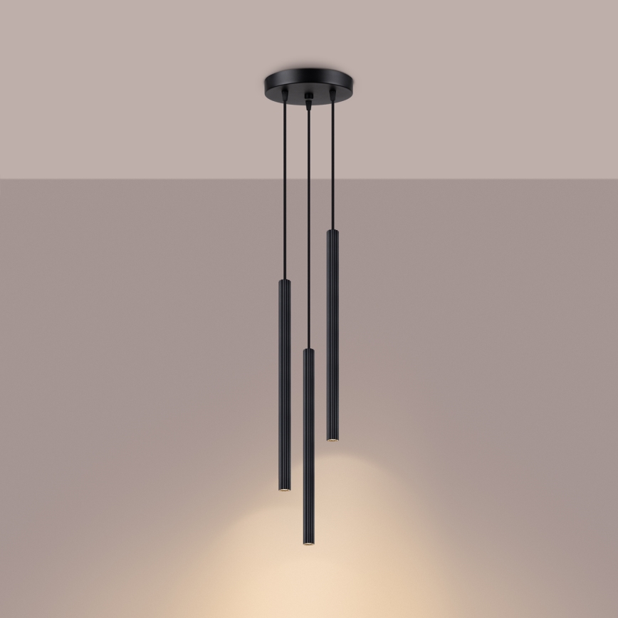 Hanglamp aan een koord ARCHE 3xG9/8W/230V zwart