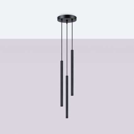 Hanglamp aan een koord ARCHE 3xG9/8W/230V zwart
