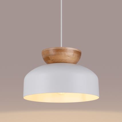 Hanglamp aan een koord MARION 1xE27/15W/230V diameter 29,5 cm wit