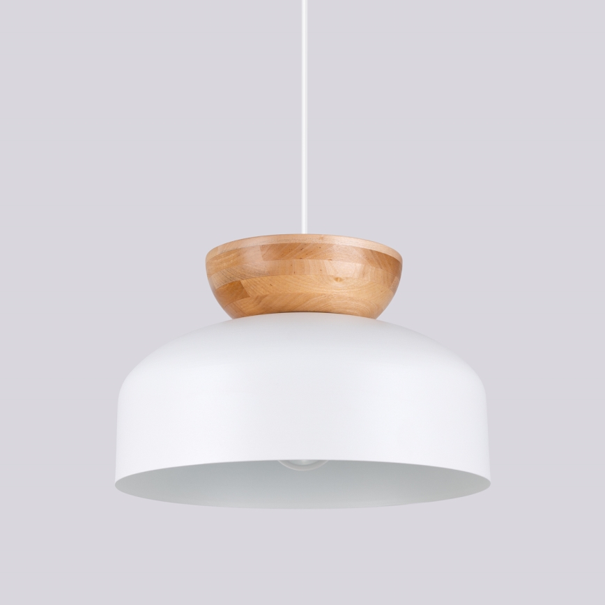 Hanglamp aan een koord MARION 1xE27/15W/230V diameter 29,5 cm wit