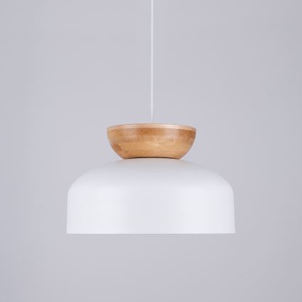 Hanglamp aan een koord MARION 1xE27/15W/230V diameter 29,5 cm wit