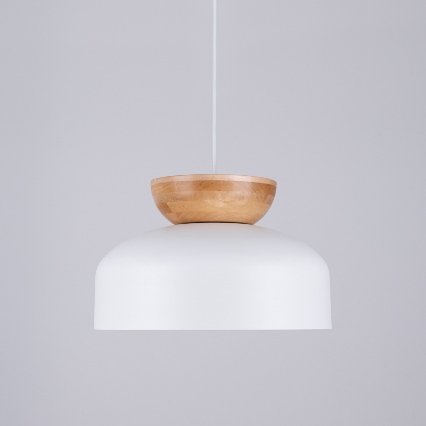 Hanglamp aan een koord MARION 1xE27/15W/230V diameter 29,5 cm wit