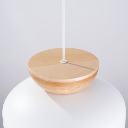 Hanglamp aan een koord MARION 1xE27/15W/230V diameter 29,5 cm wit