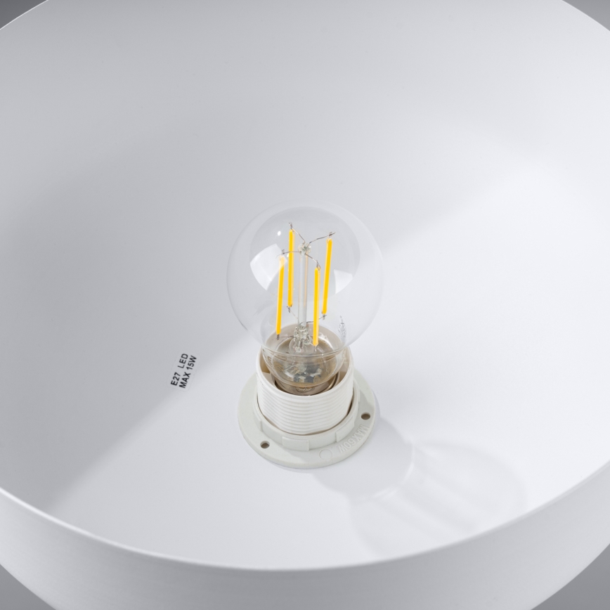 Hanglamp aan een koord MARION 1xE27/15W/230V diameter 29,5 cm wit