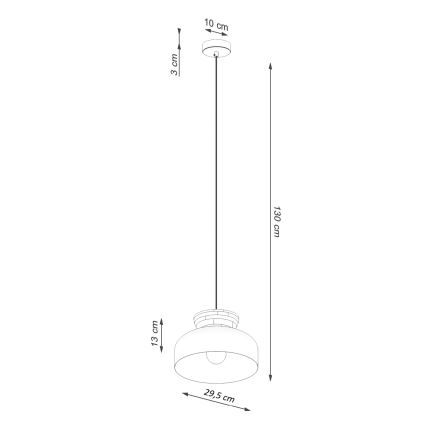 Hanglamp aan een koord MARION 1xE27/15W/230V diameter 29,5 cm wit