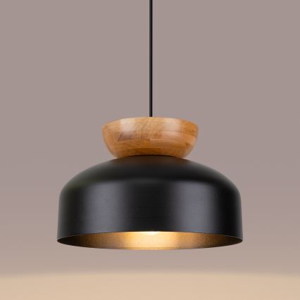 Hanglamp aan een koord MARION 1xE27/15W/230V diameter 29,5 cm zwart