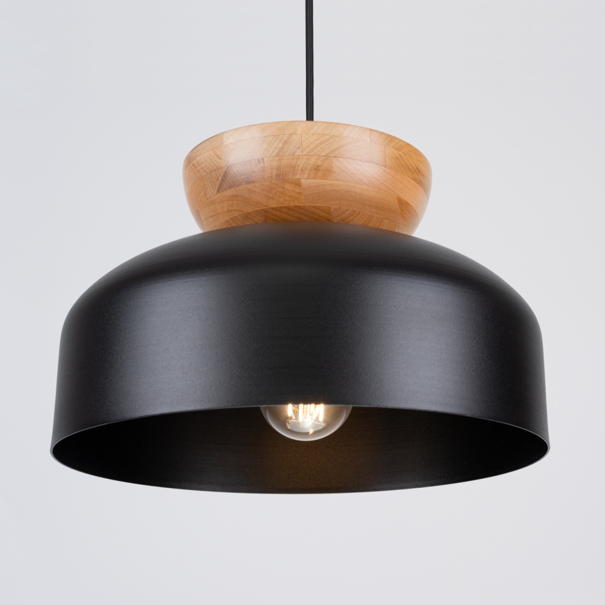 Hanglamp aan een koord MARION 1xE27/15W/230V diameter 29,5 cm zwart