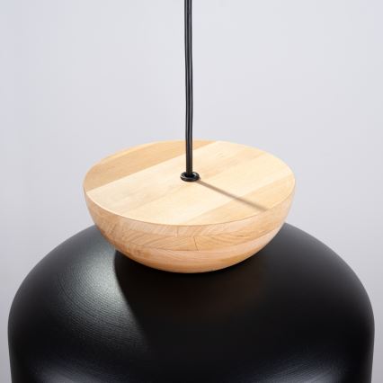 Hanglamp aan een koord MARION 1xE27/15W/230V diameter 29,5 cm zwart