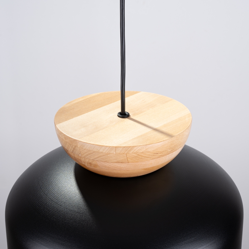 Hanglamp aan een koord MARION 1xE27/15W/230V diameter 29,5 cm zwart