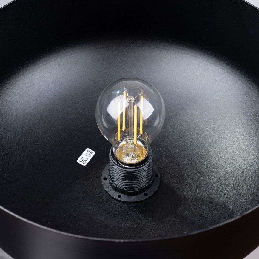 Hanglamp aan een koord MARION 1xE27/15W/230V diameter 29,5 cm zwart