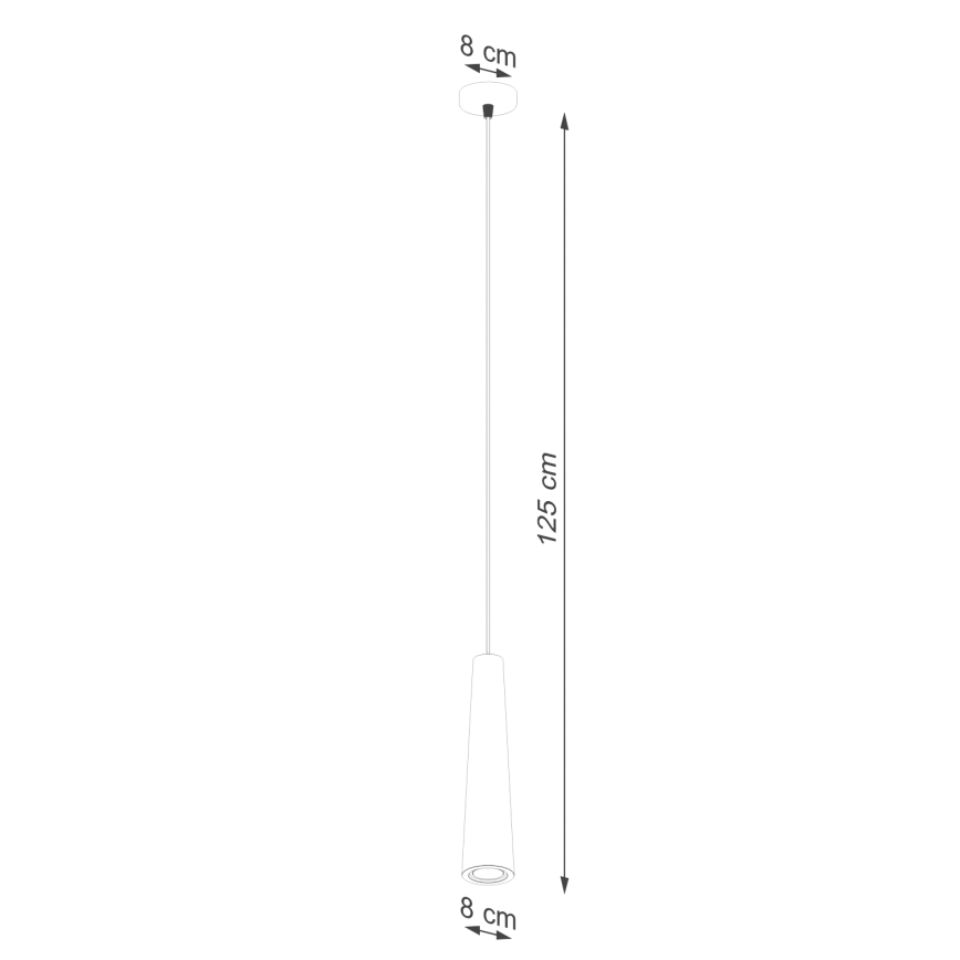 Hanglamp aan een koord ELECTRA 1xGU10/10W/230V beton/zwart