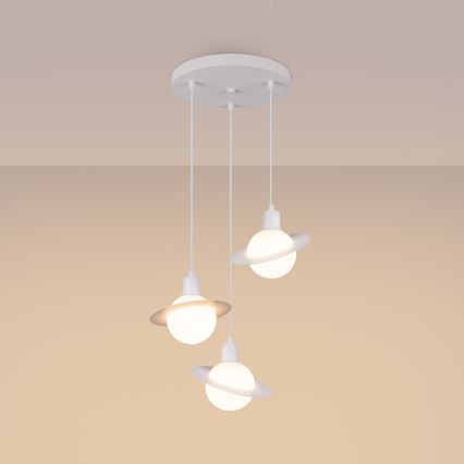 Hanglamp aan een koord HYPERION 3xG9/8W/230V wit