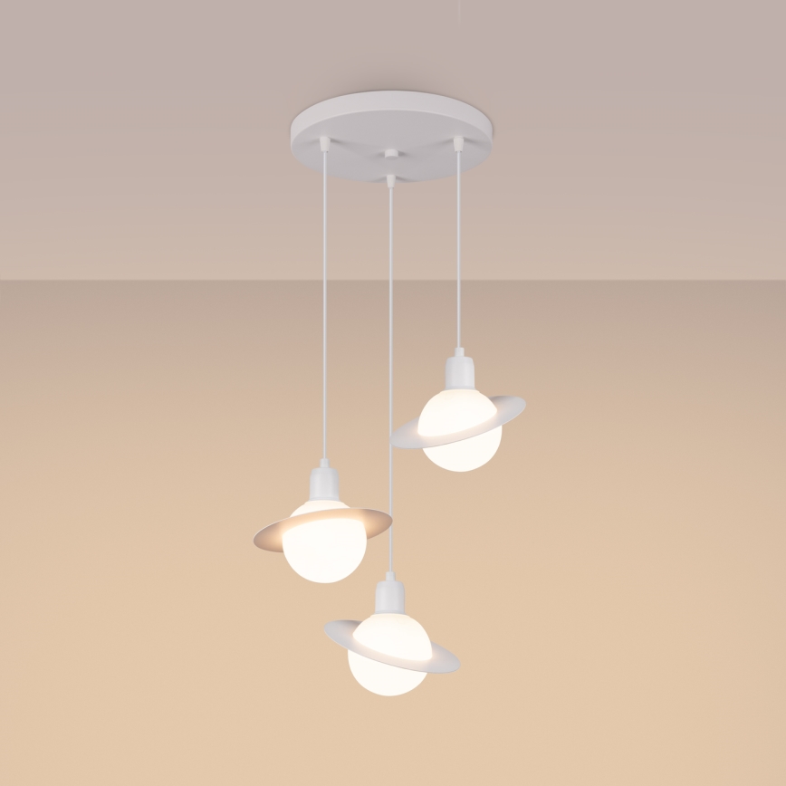 Hanglamp aan een koord HYPERION 3xG9/8W/230V wit