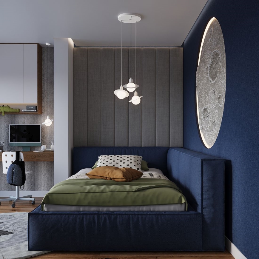 Hanglamp aan een koord HYPERION 3xG9/8W/230V wit