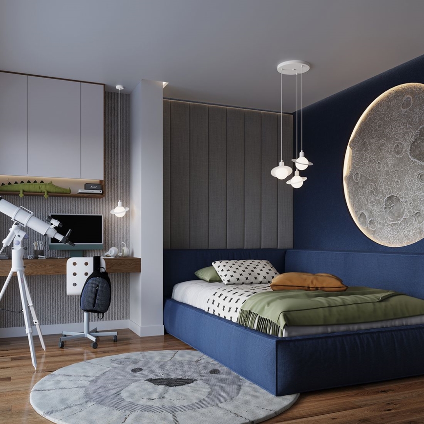 Hanglamp aan een koord HYPERION 3xG9/8W/230V wit