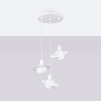 Hanglamp aan een koord HYPERION 3xG9/8W/230V wit