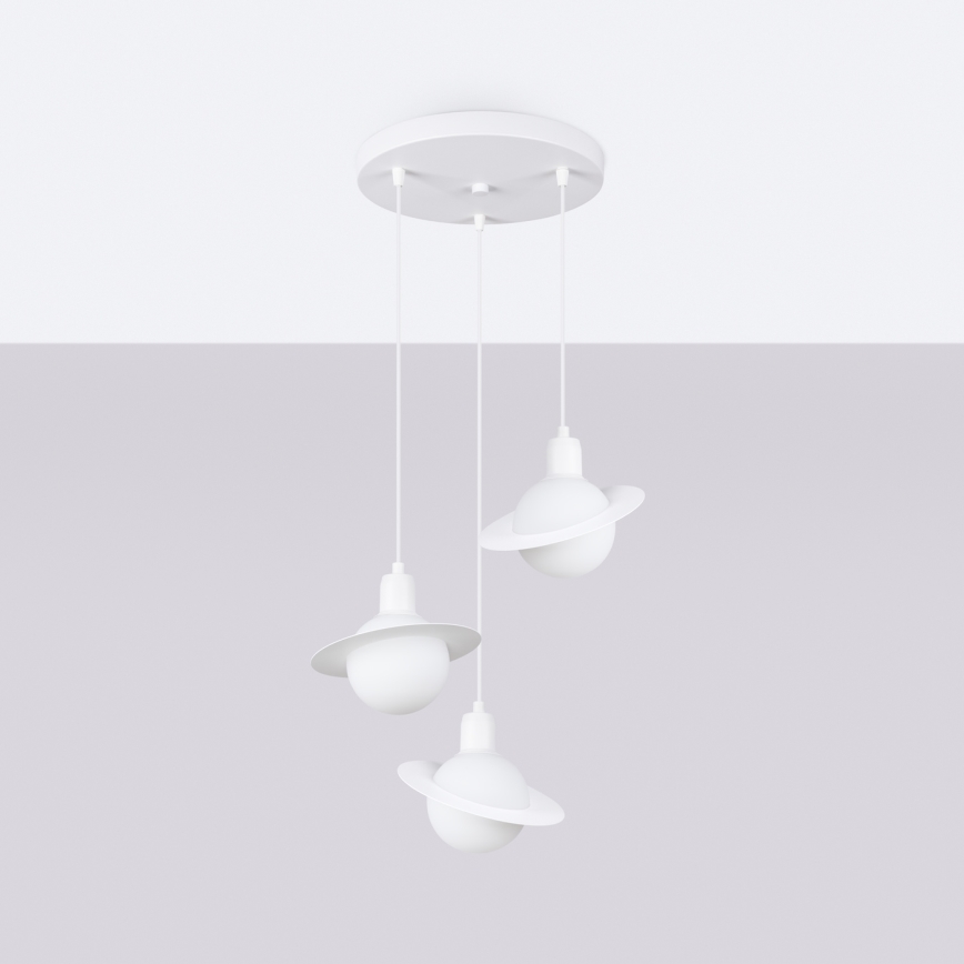 Hanglamp aan een koord HYPERION 3xG9/8W/230V wit