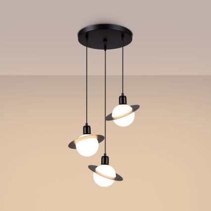 Hanglamp aan een koord HYPERION 3xG9/8W/230V zwart