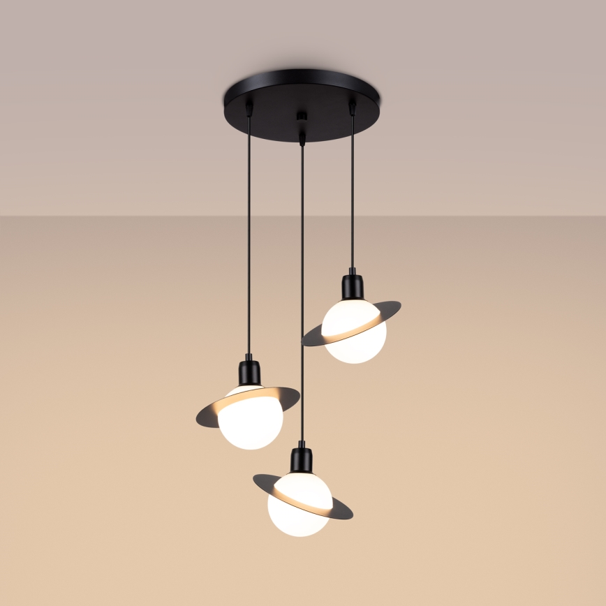 Hanglamp aan een koord HYPERION 3xG9/8W/230V zwart