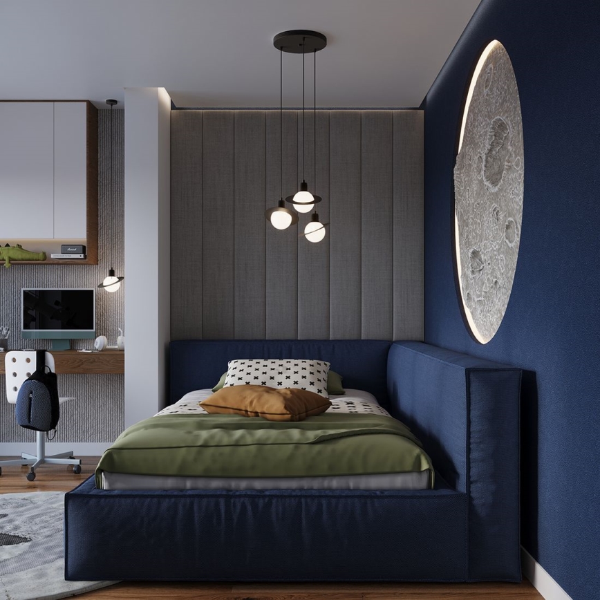 Hanglamp aan een koord HYPERION 3xG9/8W/230V zwart