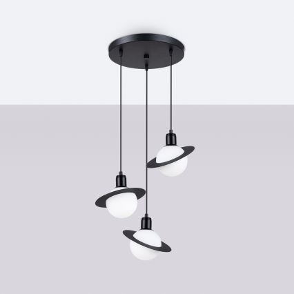 Hanglamp aan een koord HYPERION 3xG9/8W/230V zwart