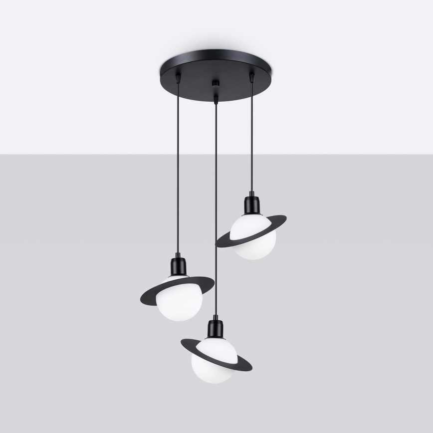 Hanglamp aan een koord HYPERION 3xG9/8W/230V zwart