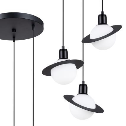 Hanglamp aan een koord HYPERION 3xG9/8W/230V zwart