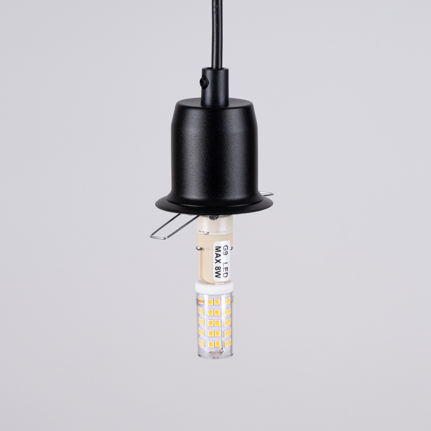 Hanglamp aan een koord HYPERION 3xG9/8W/230V zwart