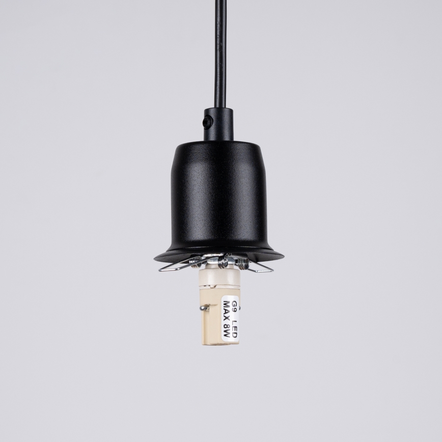 Hanglamp aan een koord HYPERION 3xG9/8W/230V zwart