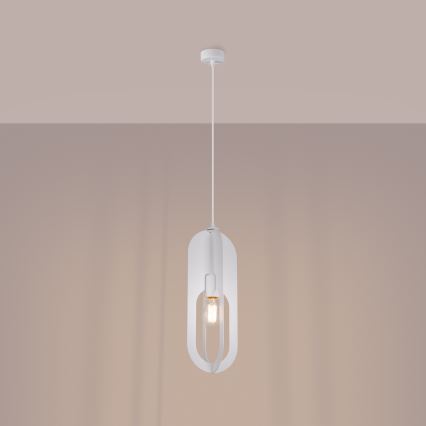 Hanglamp aan een koord NICUS 1xE27/15W/230V wit