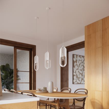 Hanglamp aan een koord NICUS 1xE27/15W/230V wit