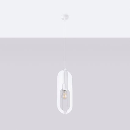 Hanglamp aan een koord NICUS 1xE27/15W/230V wit